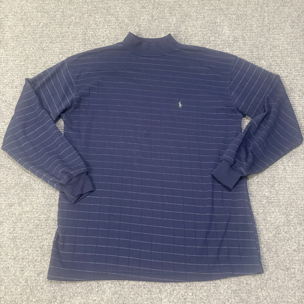 Vintage Ralph Lauren Sweater Mens Large Blue Pullover Pony Sweatshirt Cotton
